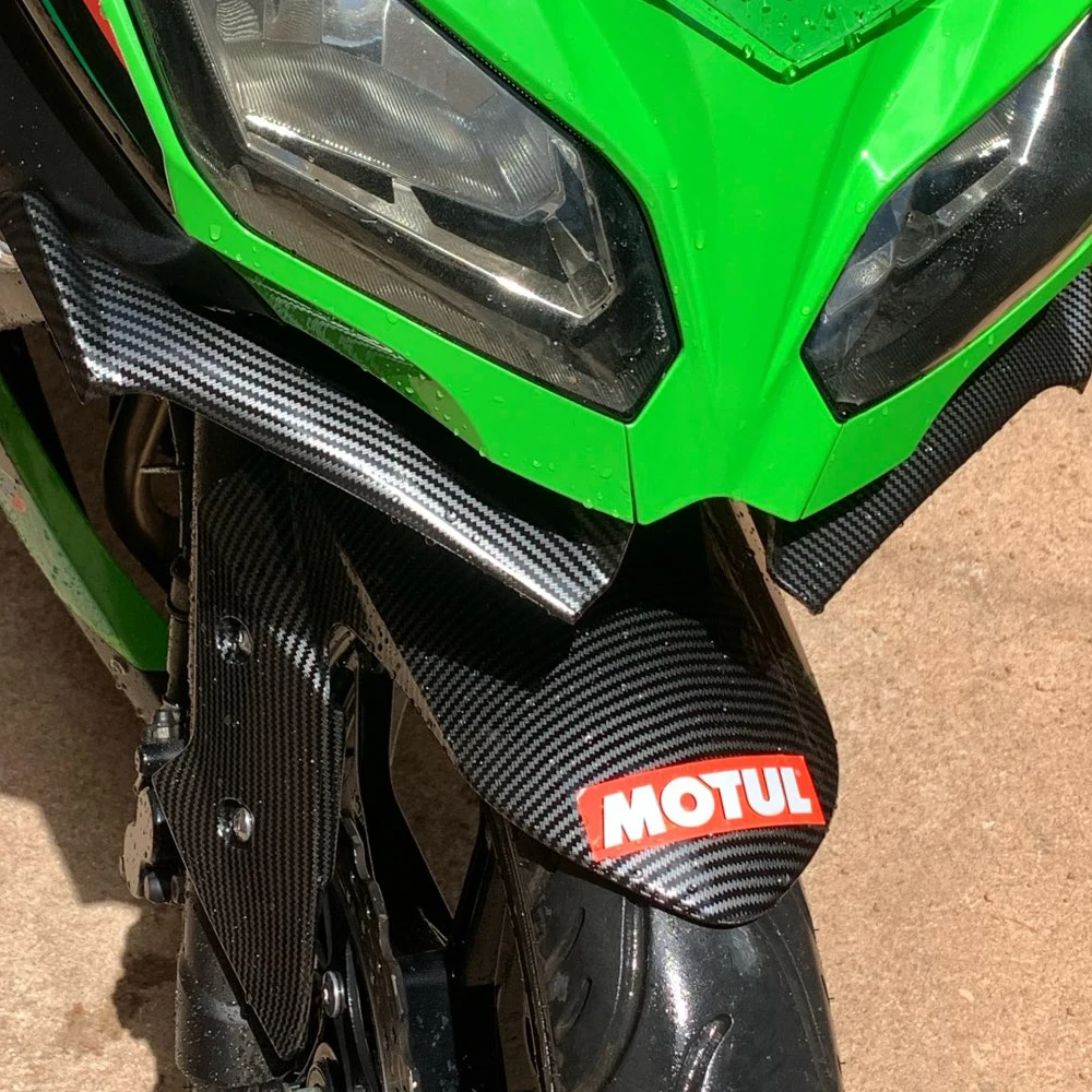 Untuk Kawasaki Ninja 300 Fender Depan Hugger Mudguard Splash Guard Fairing EX300 Z 250 Z300 2013 2014 2015 2016 2017 Serat Karbon