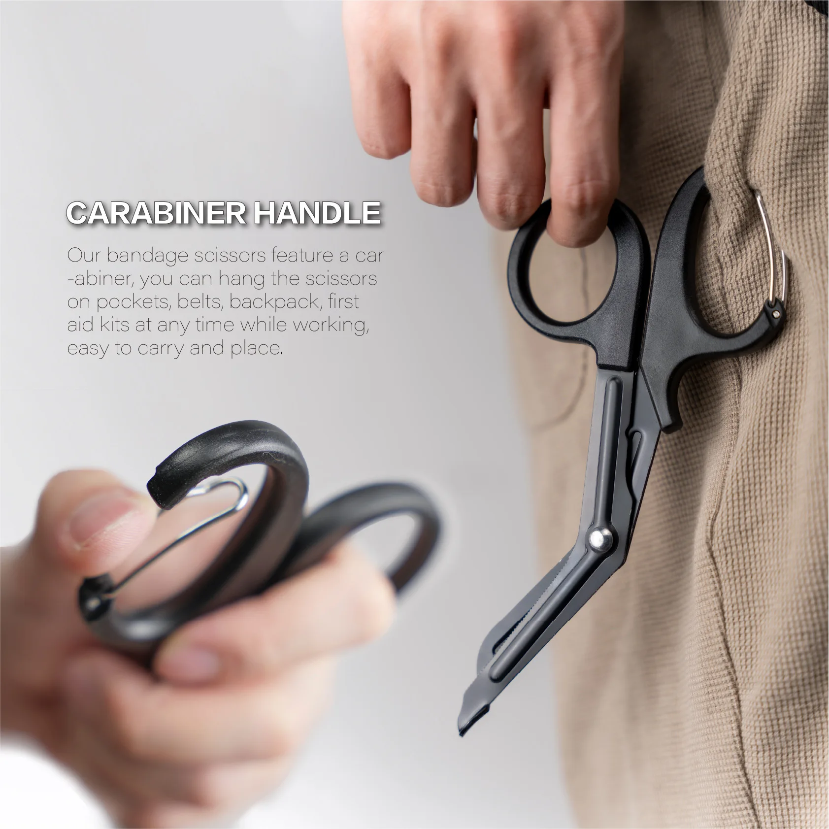 18.5Cm Bandage Scissors Elbow Stainless Steel Outdoor Canvas Yarn Scissors EMT Emergency Kit Accessories Safety Protection