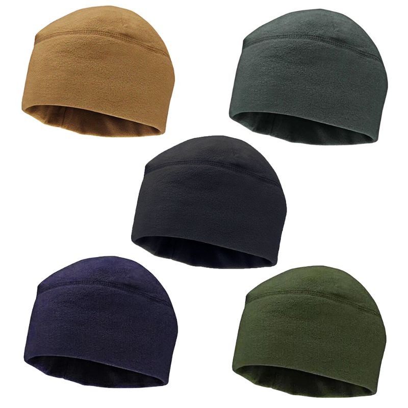 Männer Beanie Marines Radfahren Kappe Wandern Winter Einfarbig Weiche Warme Mütze Polar Fleece Verdickt Militär Armee Winddicht Outdoor