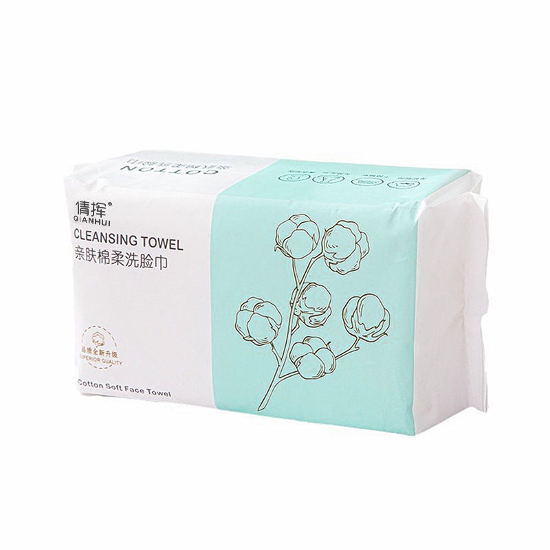 100PCS Natural Disposable Face Towel Travel Facial Cleansing Wet And Dry Makeup Remover Pearl Cotton Soft Makeup Nonwoven Towel