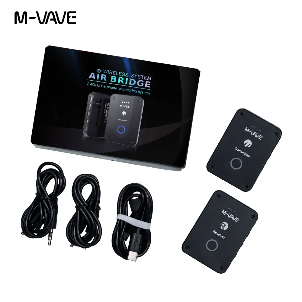 2024 M vave WP-9 Monitor de auriculares inalámbricos recargables 2,4 GHz ISM transmisor receptor compatible con función de grabación Mono estéreo
