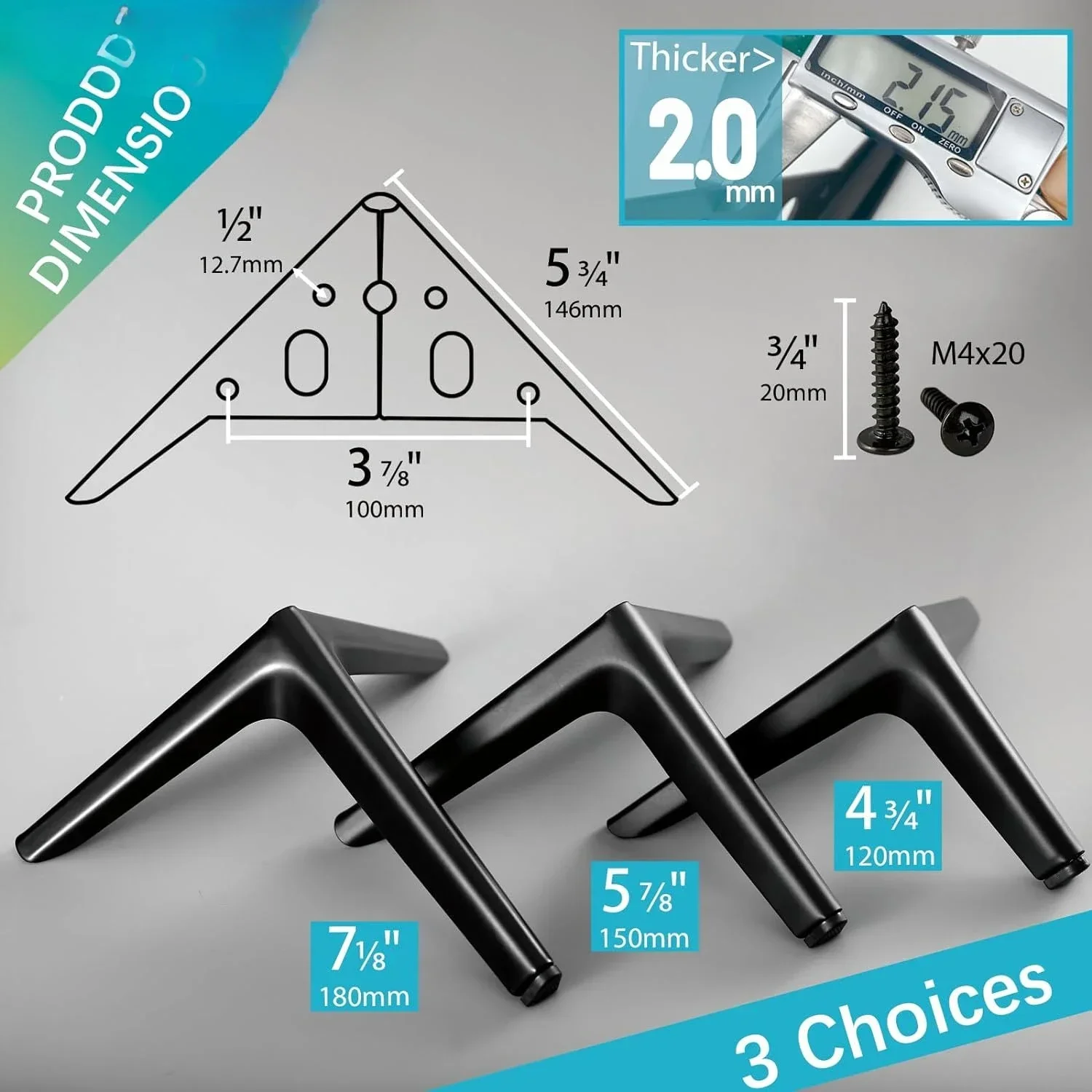 テレビ,コーヒーテーブル,バスルーム,引き出し,キャビネット,脚,金属サポート,脚,積載量800kg, 4ピース/セット