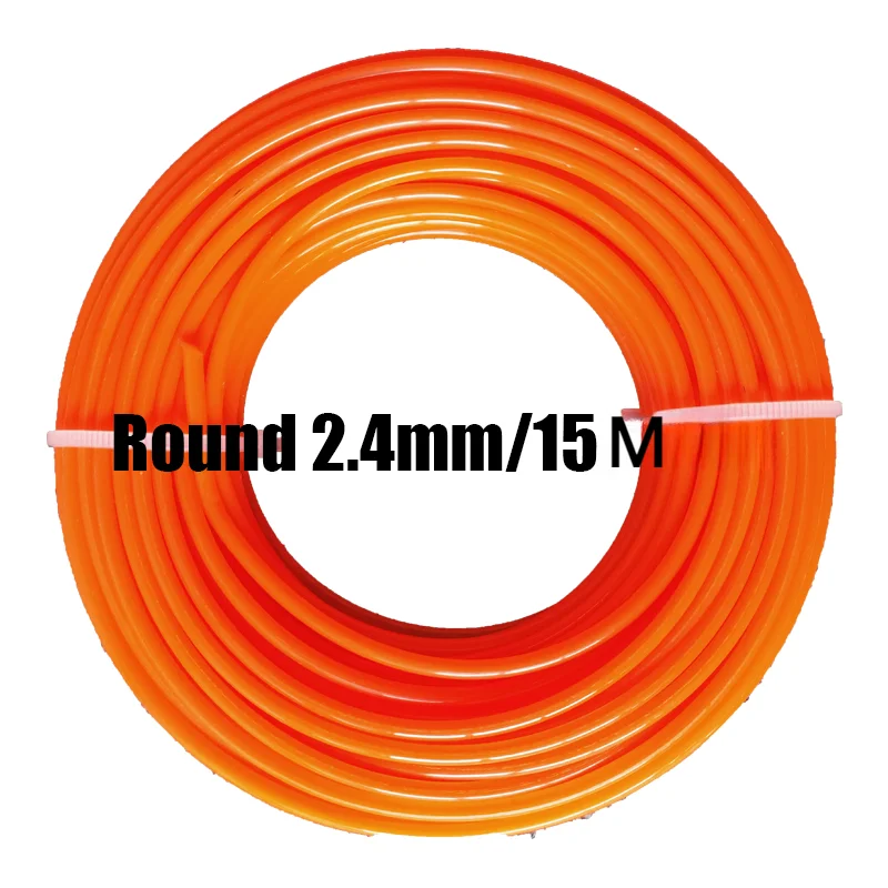 1.6mm～3mm*15M Round Nylon Trimmer Line Brush Grass Cutting Weed Rope Strimmer Tool Accessories Lawn Mower Wire