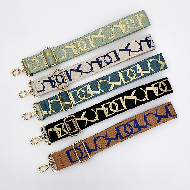 Damen-Taschengurt, breiter farbiger Buchstabe, Nylon, verstellbarer Gürtel, Handtasche, Umhängetasche, Umhängetasche, Zubehör, Ersatz, langer Gürtel