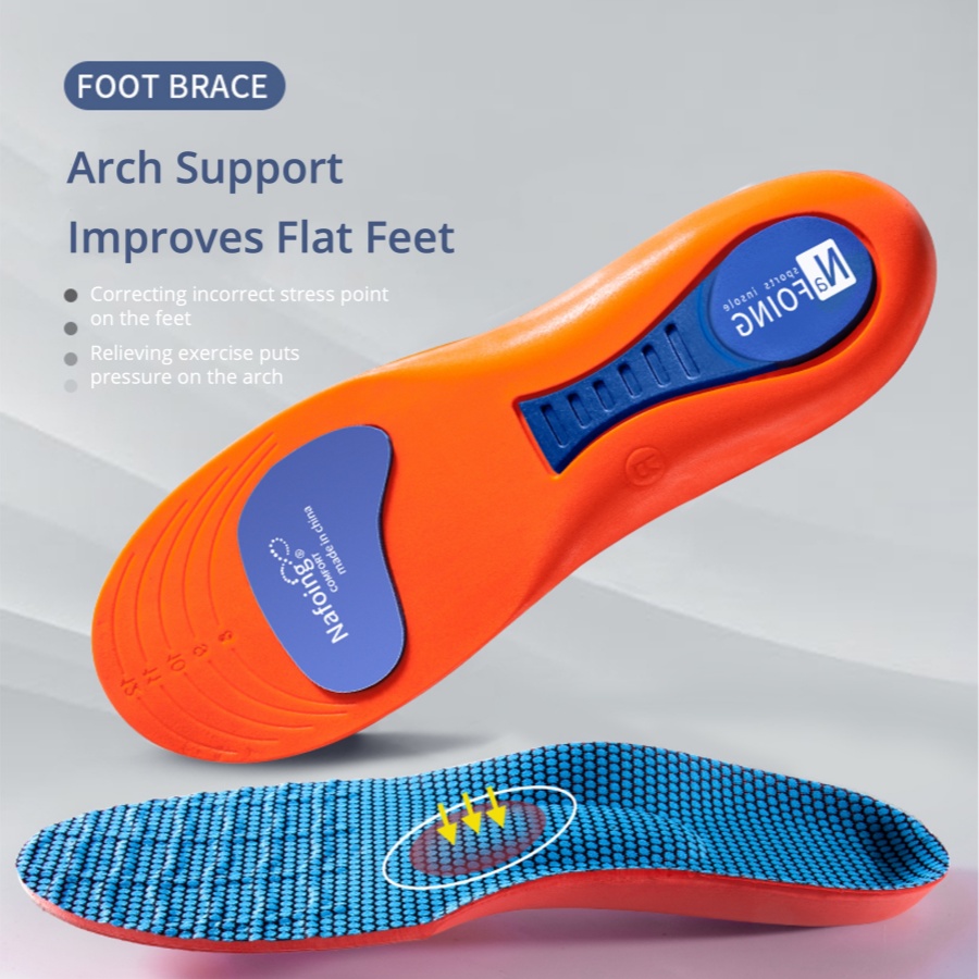 Orthotic Insole Arch Support Flatfoot Running Insoles for Shoes Sole Orthopedic Insoles Shock-absorbing sports insoles New style