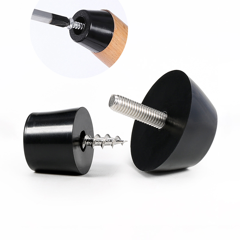 1/4 Stück schwarze Gummifüße Stuhlbodenschutz rutschfeste Möbelfüße Tischbeinabdeckung