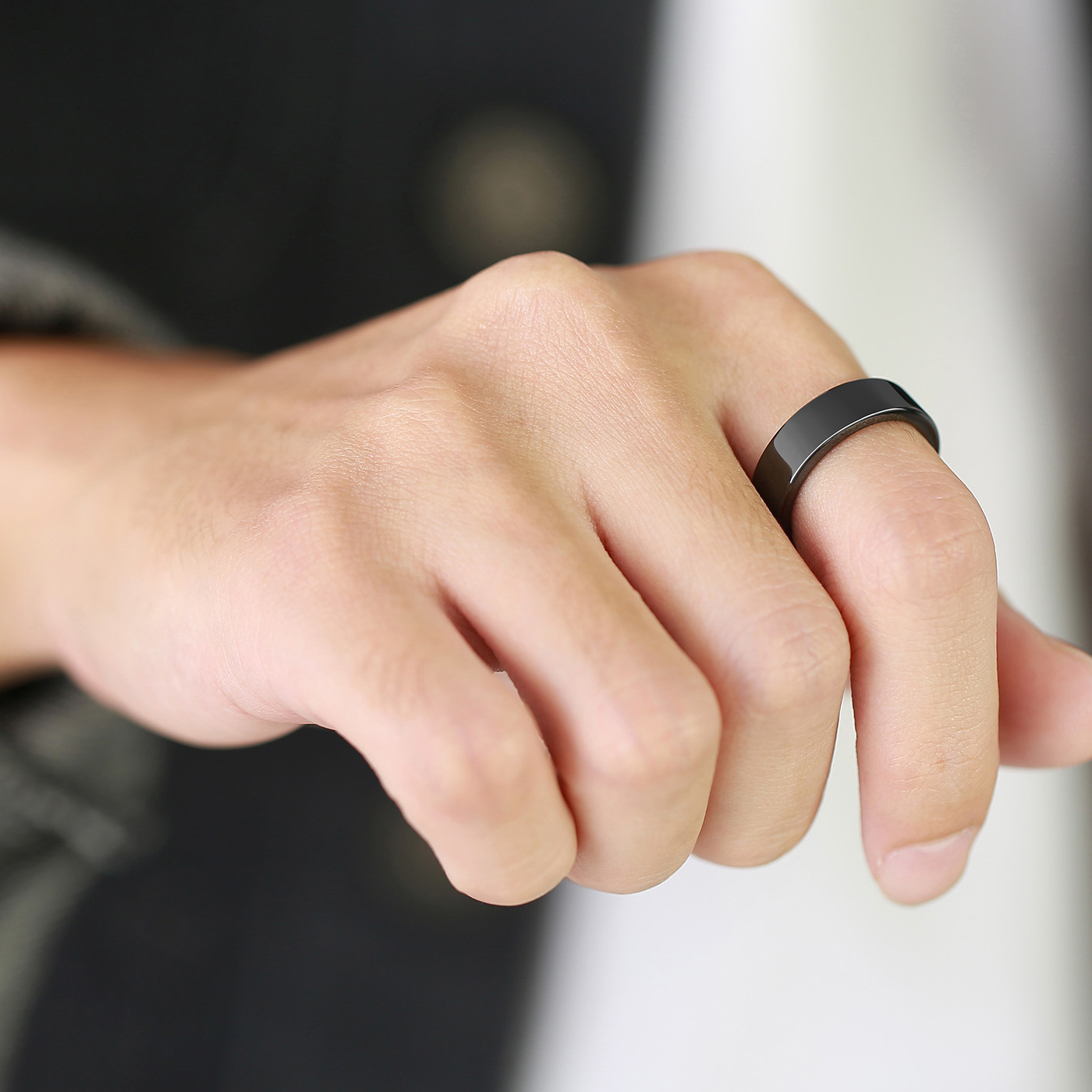 Полностью керамическое интеллектуальное кольцо Ntag215 NFC, совместимое с телефонами и устройствами с поддержкой NFC, программируемыми 504 байтами для бизнес-меток