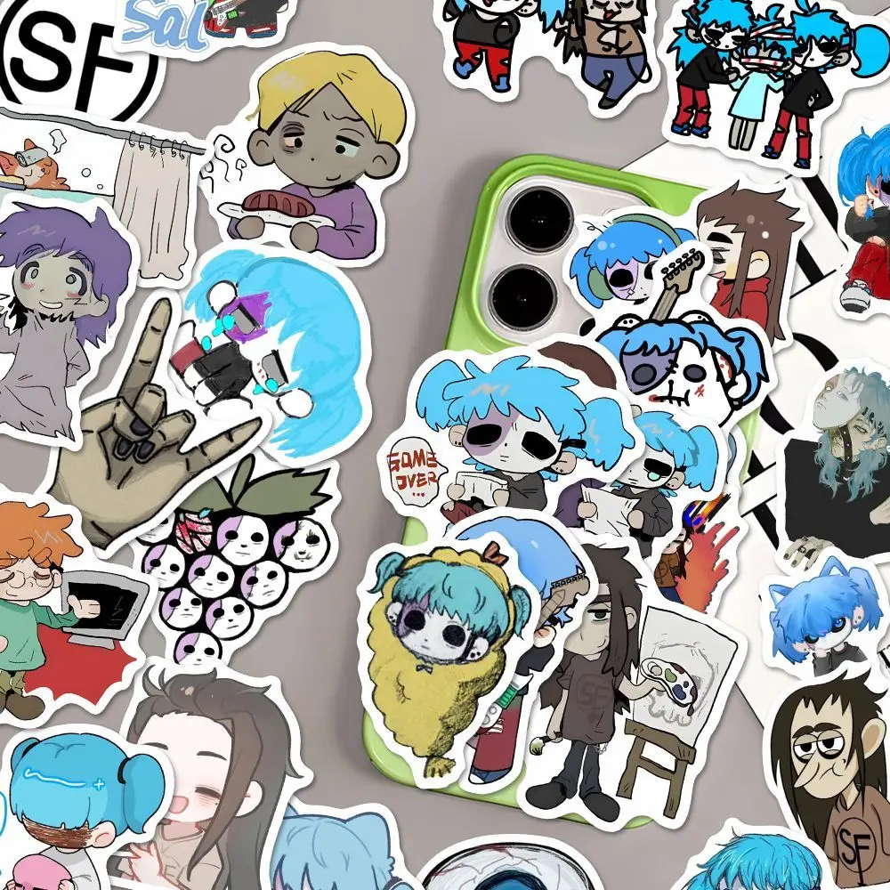 サリー顔ステッカーかわいい漫画ステッカーかわいいラップトップ電話ケース DIY 装飾コレクション学生文具学用品ギフト