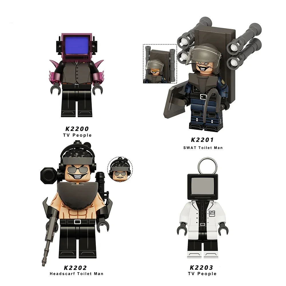 新しい KDL SWAT Skibidi トイレ男フィギュアアニメブロックおもちゃ TvMan タイタンカメラマンスピーカーマンレンガ模型玩具子供の誕生日ギフト
