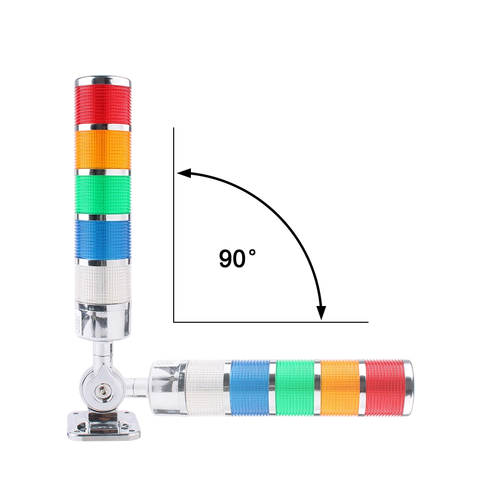180 Rotatable Stack light Red amber Green warning light industrial for CNC machine DC12-24V AC110-220V Steady flashing light LED