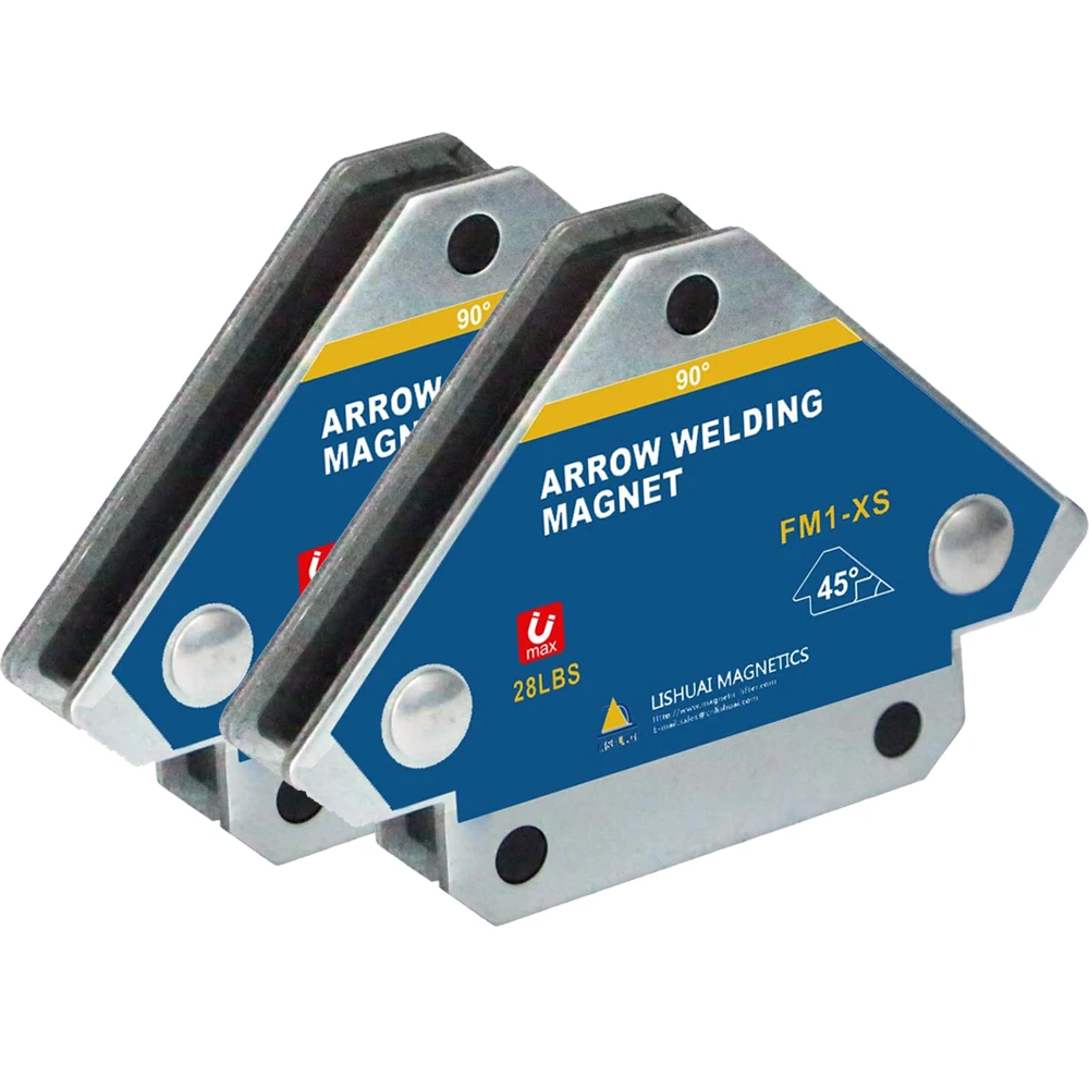 Soportes de soldadura magnéticos de 12,5 KG, flecha de soldadura angular, fijador de soldadura magnético, posicionador, herramientas de localización auxiliar de sujeción de ferrita, 2 uds.