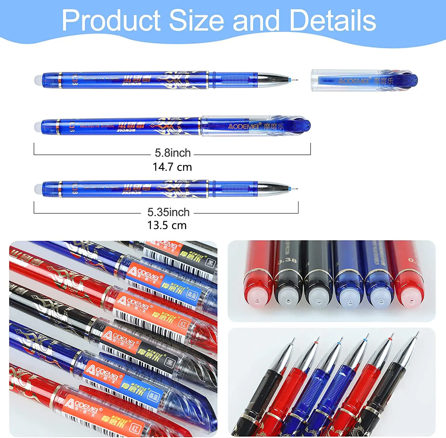 Văn Phòng Bút Gel Cho Trường Kinh Doanh Đồ Tiếp Tế Xong Xóa Được Gel Bộ Bút 0.5Mm Đầu Kim Gel Bút Mực Nạp Lại Thanh viết Xong Xóa Được