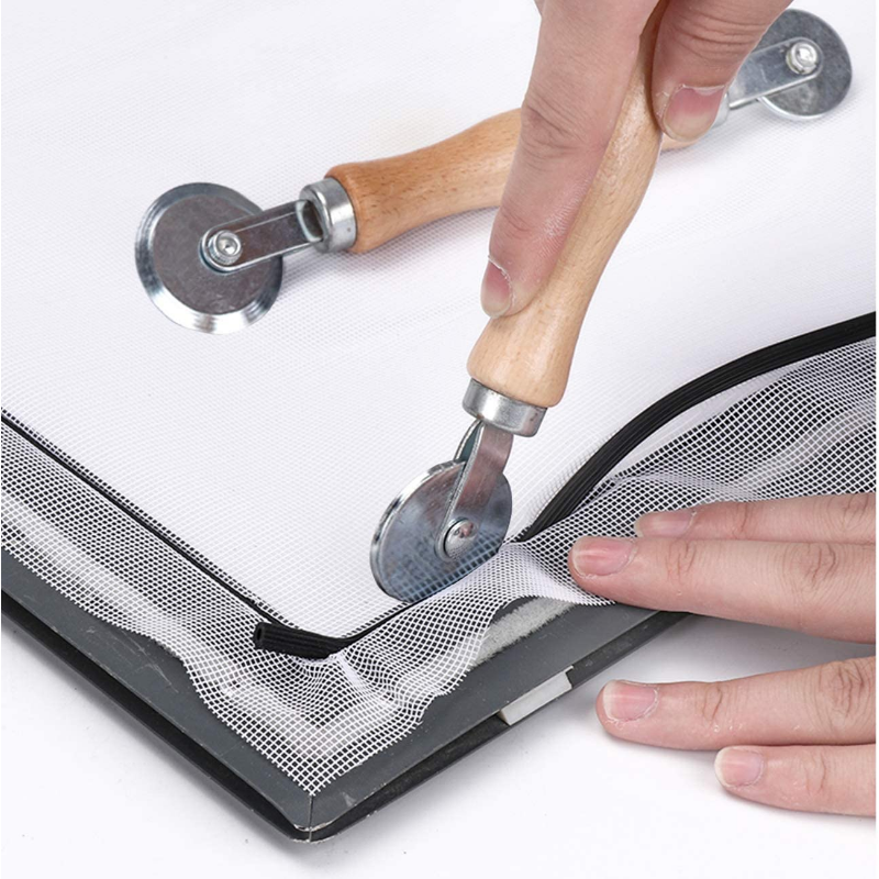 Holzgriff und Stahlräder, Rollwerkzeug für die Doppelfensterinstallation, Hand-Spline-Rolle, langlebige Haushaltstür