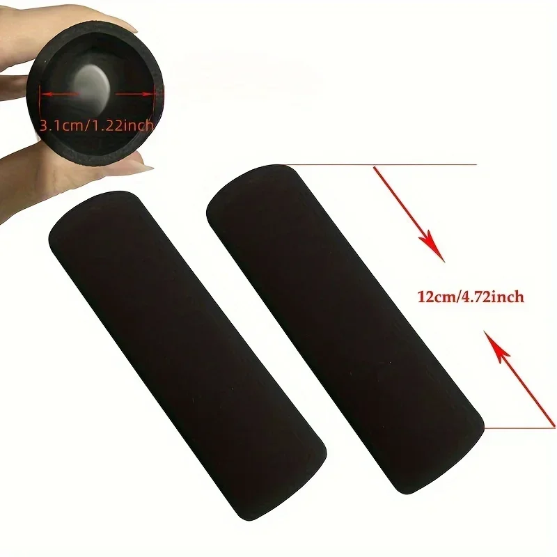 2 capas pretas do guiador da bicicleta da esponja dos pces, kits do aperto da motocicleta do scooter, antiderrapante melhorado, absorção do suor, impermeável macio