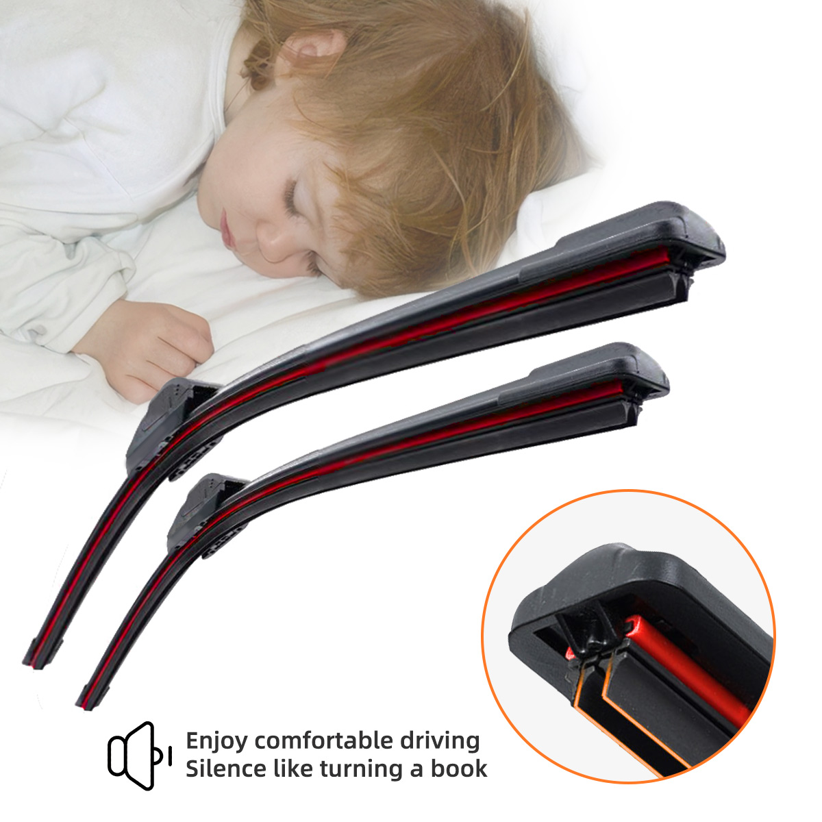 Geral j/u gancho dupla tira de borracha lâmina de limpador desossado limpador de pára-brisa do carro multifuncional desossado dupla camada de borracha str