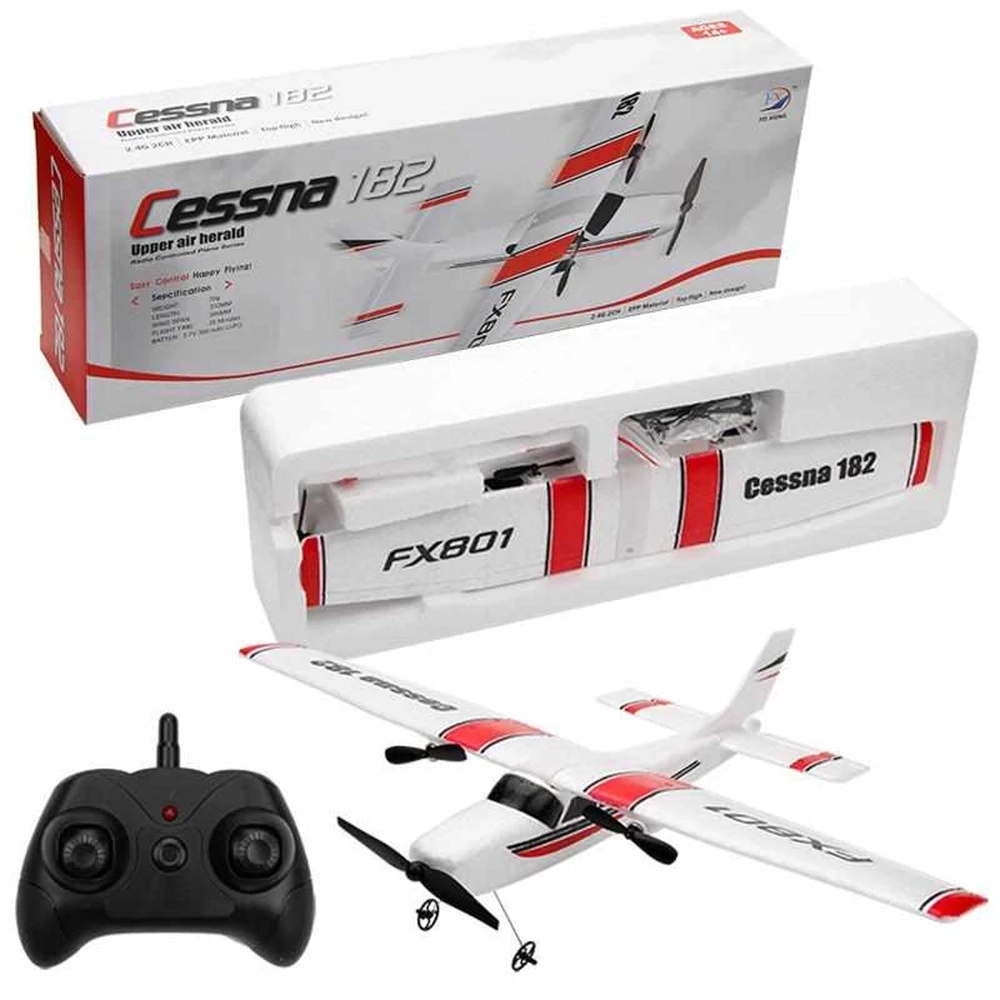 FX801 RC เครื่องบิน EPP โฟม2.4กรัม2CH RTF การควบคุมระยะไกลนกเครื่องบินคงที่นก mainan pesawat terbang ของขวัญสำหรับเด็กเด็ก