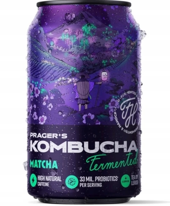 Napój gazowany matcha 330ml - Prager's Kombucha