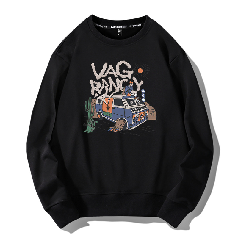 Harajuku Hoodie Y2k kasual pria, Atasan Tipe longgar populer anak muda musim gugur dan musim dingin, motif tren malas Y2k, Hoodie leher bulat baru, 2023