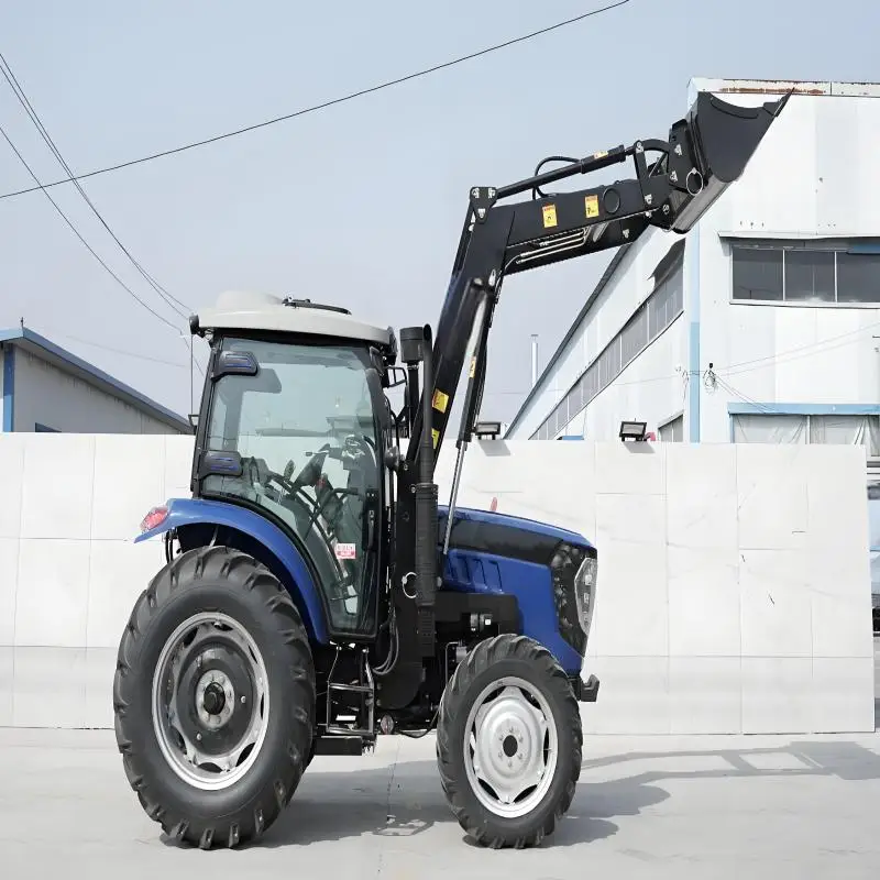 Tomada de fábrica 100hp 4wd trator de roda agrícola agricultor motoculteur agricultura cabine de cabine de ar condicionado de luxo