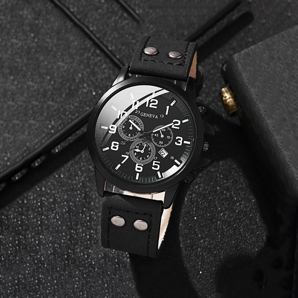 Reloj de marca de lujo para Hombre, relojes deportivos de cuero, Reloj de pulsera de cuarzo militar para Hombre, Reloj Masculino, Reloj para Hombre