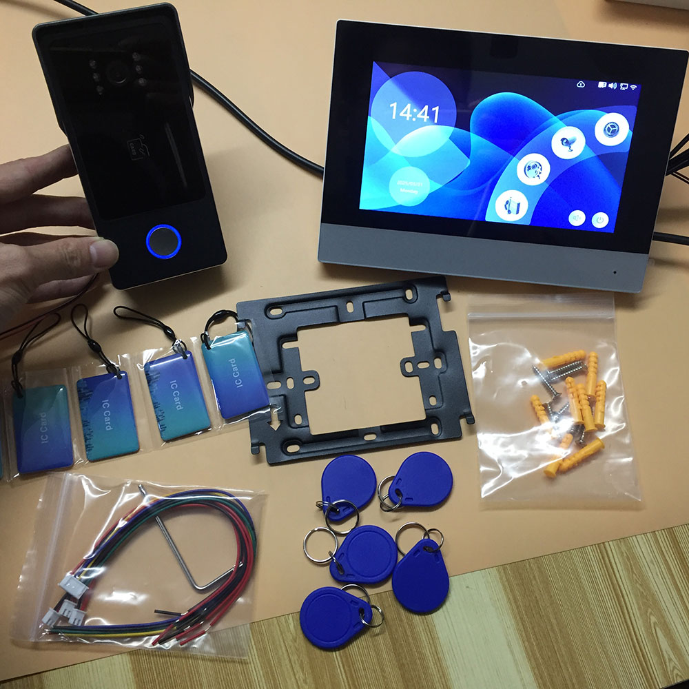 Visiophone intelligent Tuya Wifi 1080P, 2 fils, interphone vidéo pour maison intelligente, moniteur tactile 7 pouces, sonnette vidéo, caméra de porte, système de sécurité