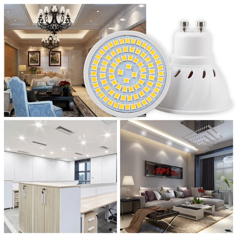 Lampada LED-Birne E27 E14 MR16 GU10 220 V Bombillas LED-Tischlampe Strahler 48 60 80 LED Lampara Spotlicht