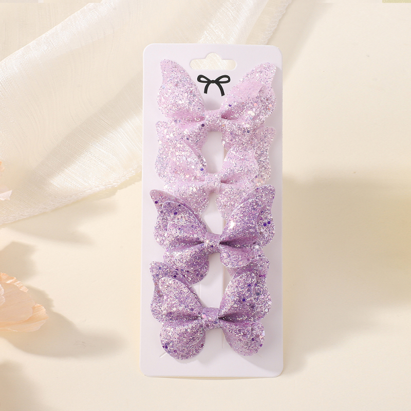 4Pcs Frauen Mädchen Glitter Schmetterling Haar Clip für Kinder Pailletten Bogen Haarnadeln Nette Headwear Trendy Hairgrip Haar Zubehör