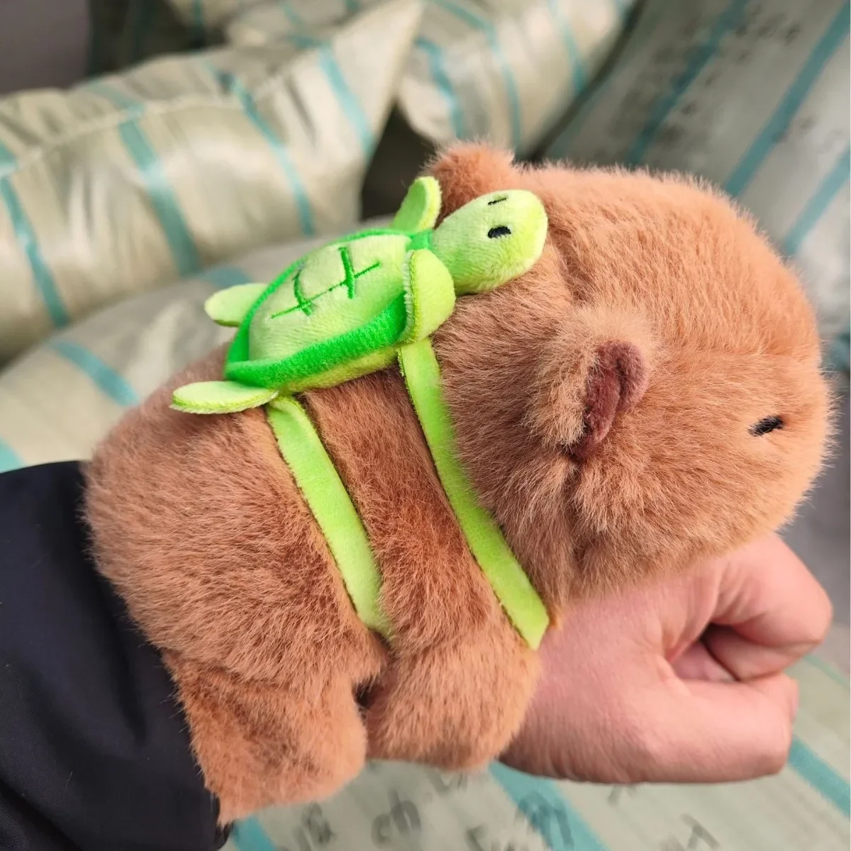 Pulseira de pelúcia Capivara Fox, brinquedo de boneca animal macio, presente de Natal fofo para crianças