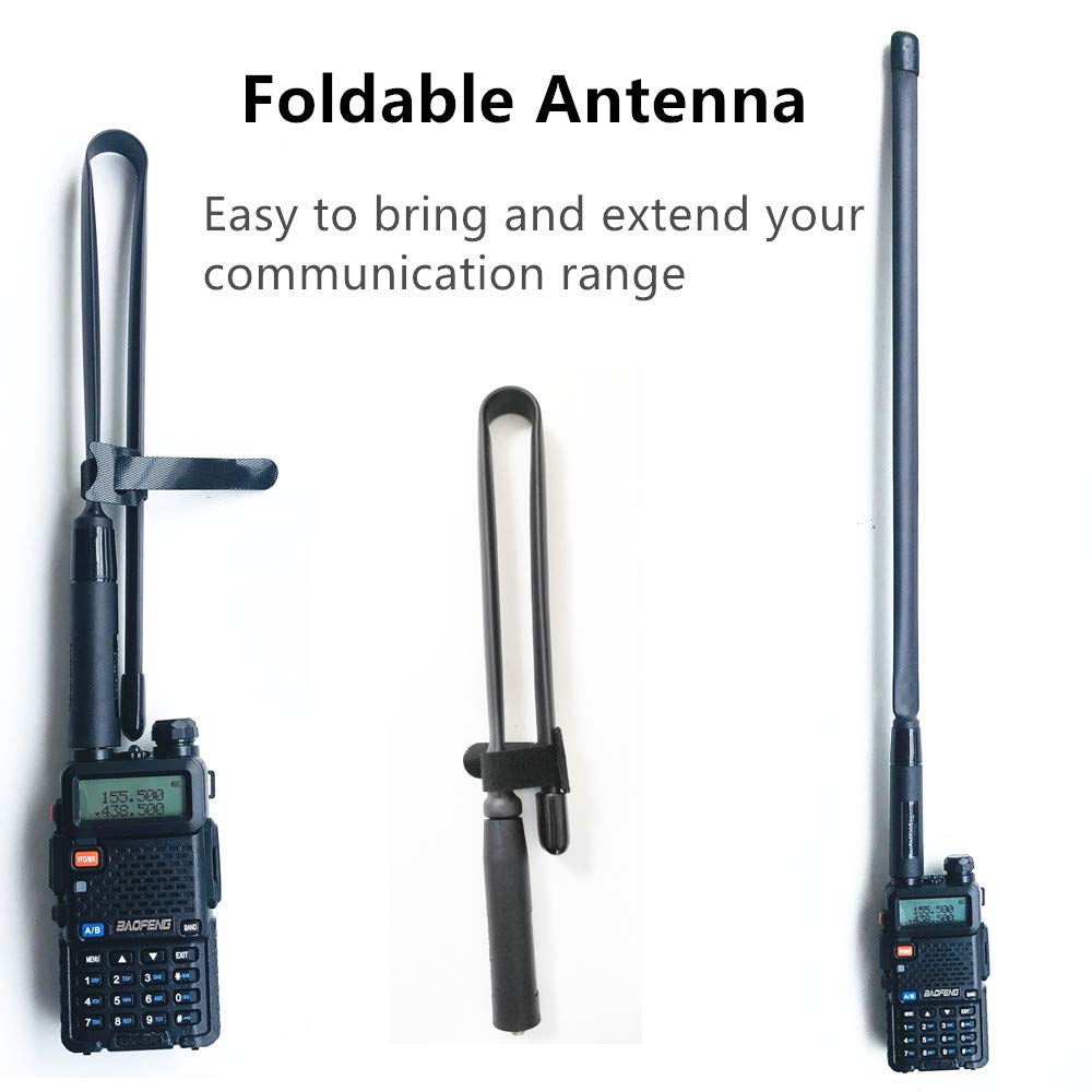 Antena Walkie Talkie Radtel de doble banda 134-176/400-520MHz antena táctica para RT-470X RT-470 RT-830 RT-890 RT-730 RT-752