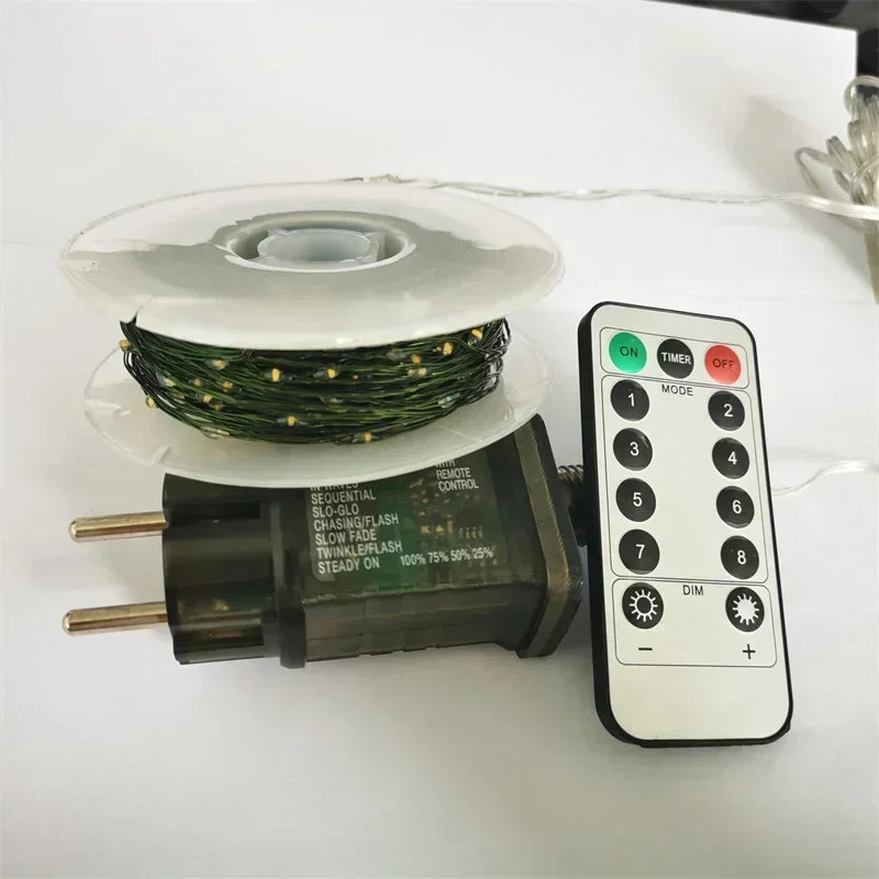 1000 LED Grün Draht Led String Fairy Lichter US/EU Stecker 110 V/220 V Wasserdichte LED Weihnachten baum Urlaub Haus Garten Dekor Weihnachten