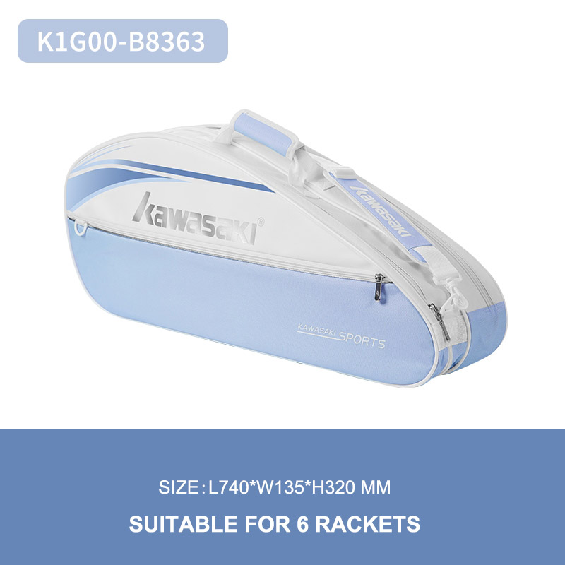 Портативная сумка для ракеток для бадминтона Kawasaki K1G00-B8363 (подходит для 6 ракеток), удобная спортивная сумка для переноски