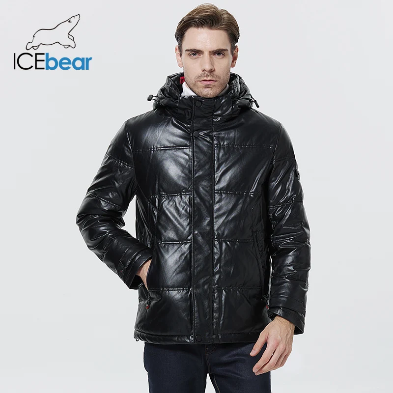 Chaqueta de invierno ICEbear, chaqueta acolchada de algodón para hombre, abrigo informal transpirable grueso y cálido con capucha para hombre MWD20866D 2022