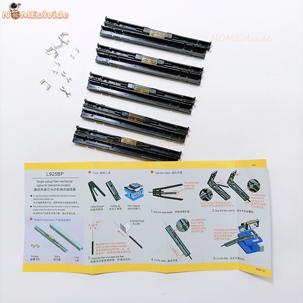 L925BP fibra óptica negra empalme mecánico fibra longitud fija Stripper capa de recubrimiento longitud fija guía conector rápido FTTH