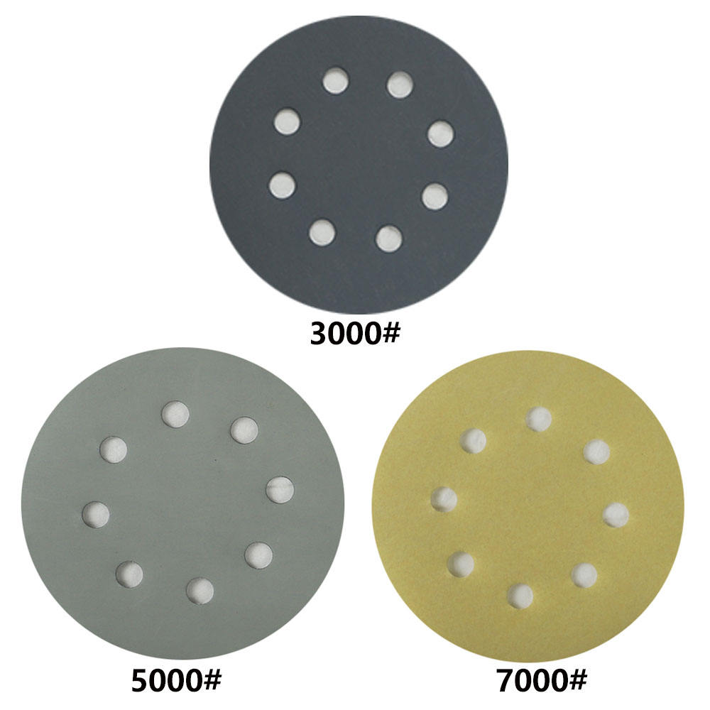NEWONE 10pcs/set 125mm 5"/5inch Sanding Discs 8 Holes Sandpaper Pads Set Hook & loop Abrasive sander paper for polishing tools