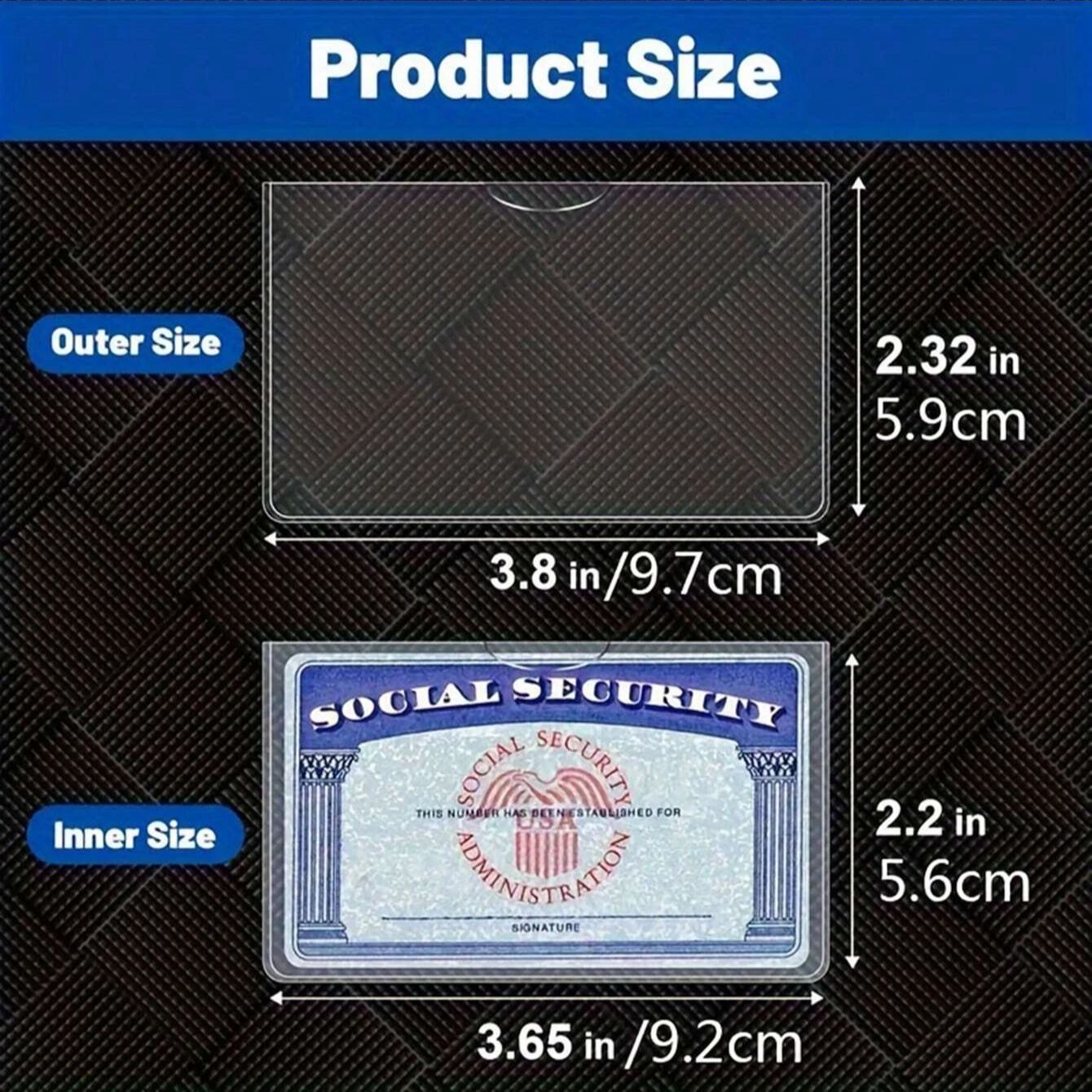 Fundas protectoras de tarjetas de PVC impermeables, cubiertas protectoras transparentes suaves para tarjetas de crédito de seguro médico de seguridad Social, 5/10/20 piezas