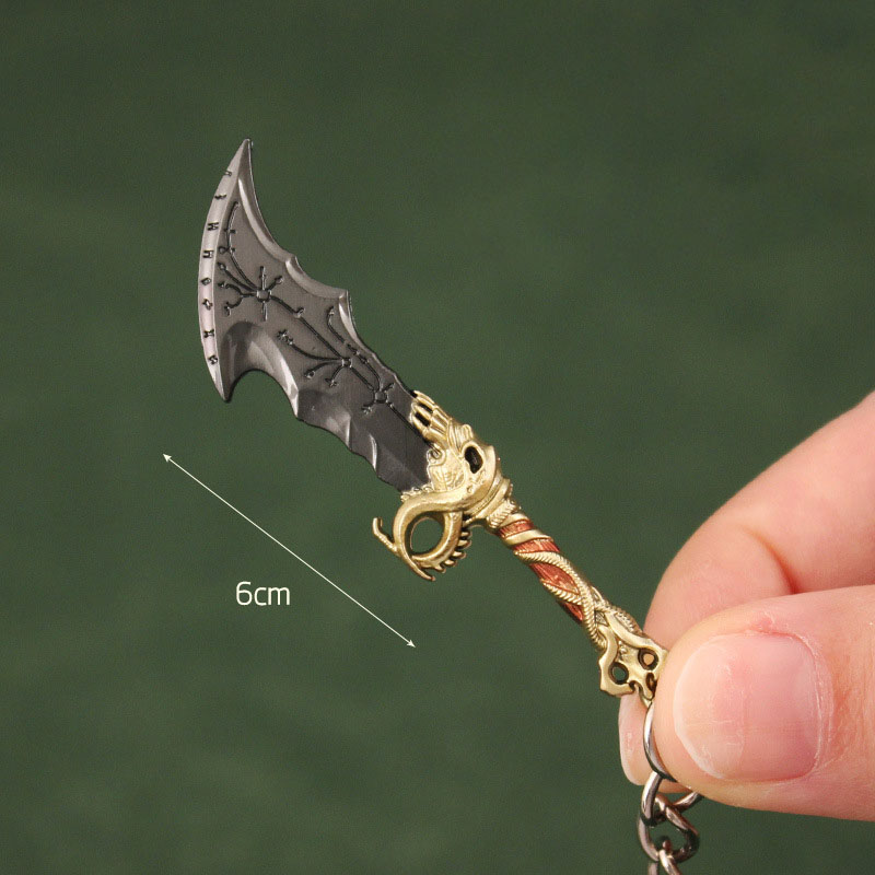 God of War-Katana Sword Model for Boy Gift Toys, Metal Game, Peripheral Weapon, Runic, Chaos, Dratos, Periphery, 9cm
