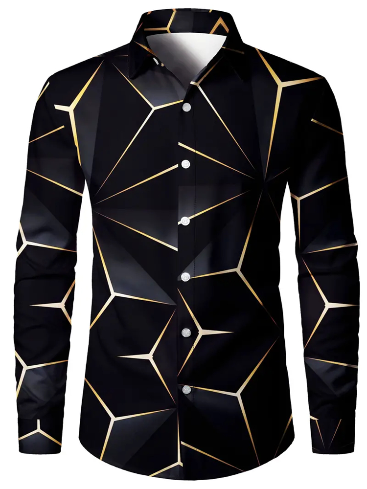 Camisa informal con textura 3D para hombre, manga larga, manga larga, solapa versátil de otoño, moda de lujo, camisa de manga larga, vestido de fiesta