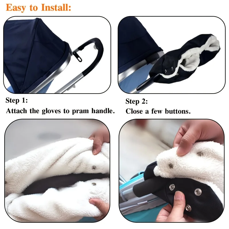 1pc Windproof Gloves for Strollers - Suitable for Stroller Handles, These Warm Gloves Are Designed for Cold Weather,Warm gloves