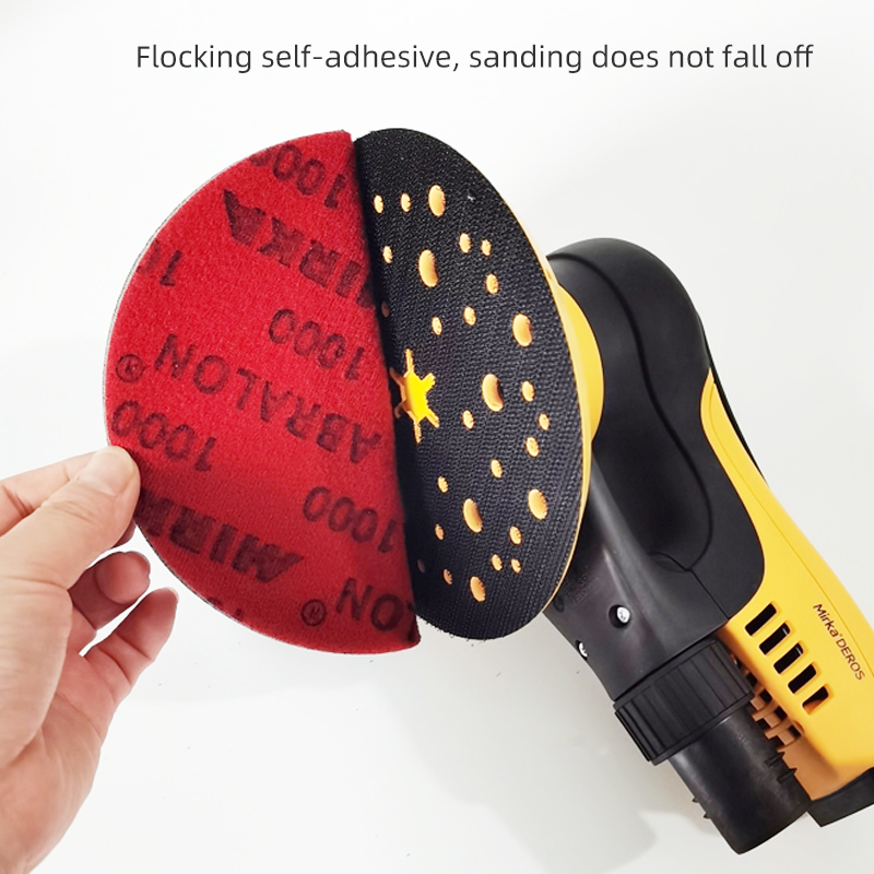 정품 레드 파인 그라인딩 스폰지 연마 사포, MIRKA 에머리 천, P500, P600, P1000, P2000, P3000, P4000, 150mm, 6 인치