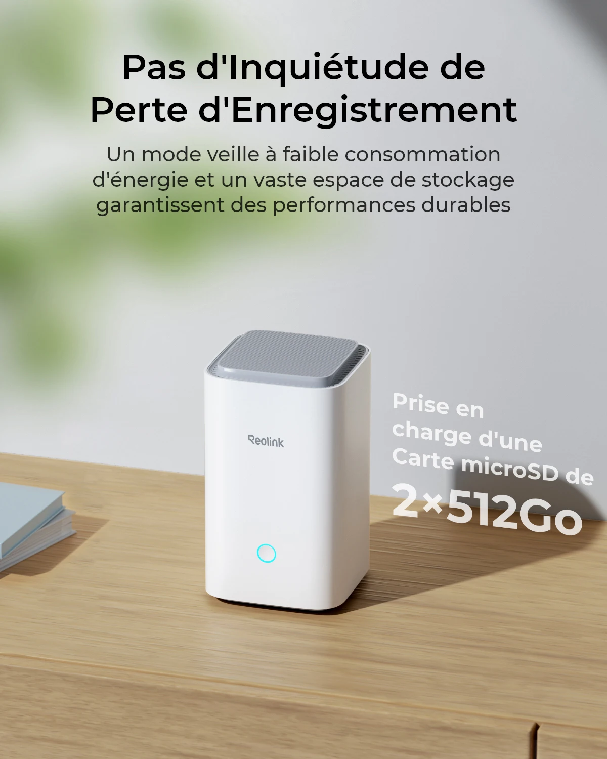 Reolink 2K batterie sonnette WiFi sonnette extérieure sans fil, batterie/alimentation filaire, cryptage de stockage via Hub domestique, sans carillon