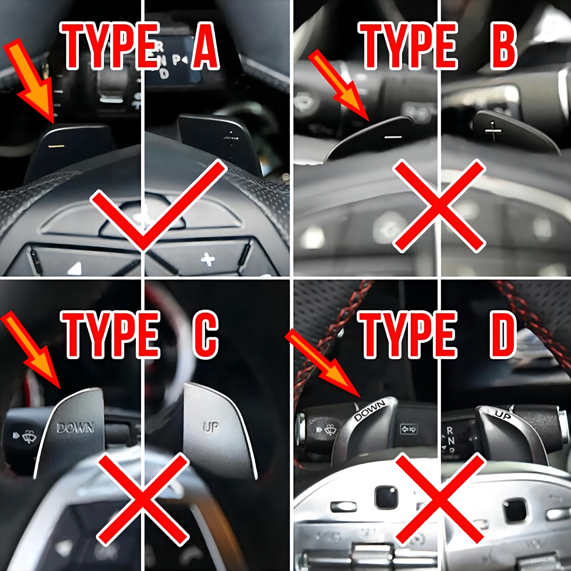 Liga de alumínio Car Steering Wheel Shift Paddle, Shifter para Mercedes-Benz A Classe A180 A200 A220 A250 W176 2013-2015, 2pcs