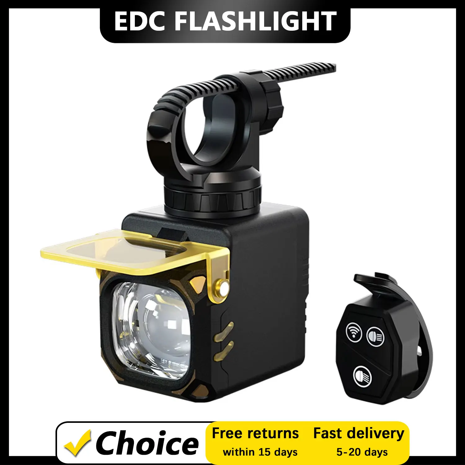 Luz de bicicleta C1700 de 1700 lúmenes: con control remoto inalámbrico, 4000 mAh PX6 y banco de energía recargable para carretera/MTB