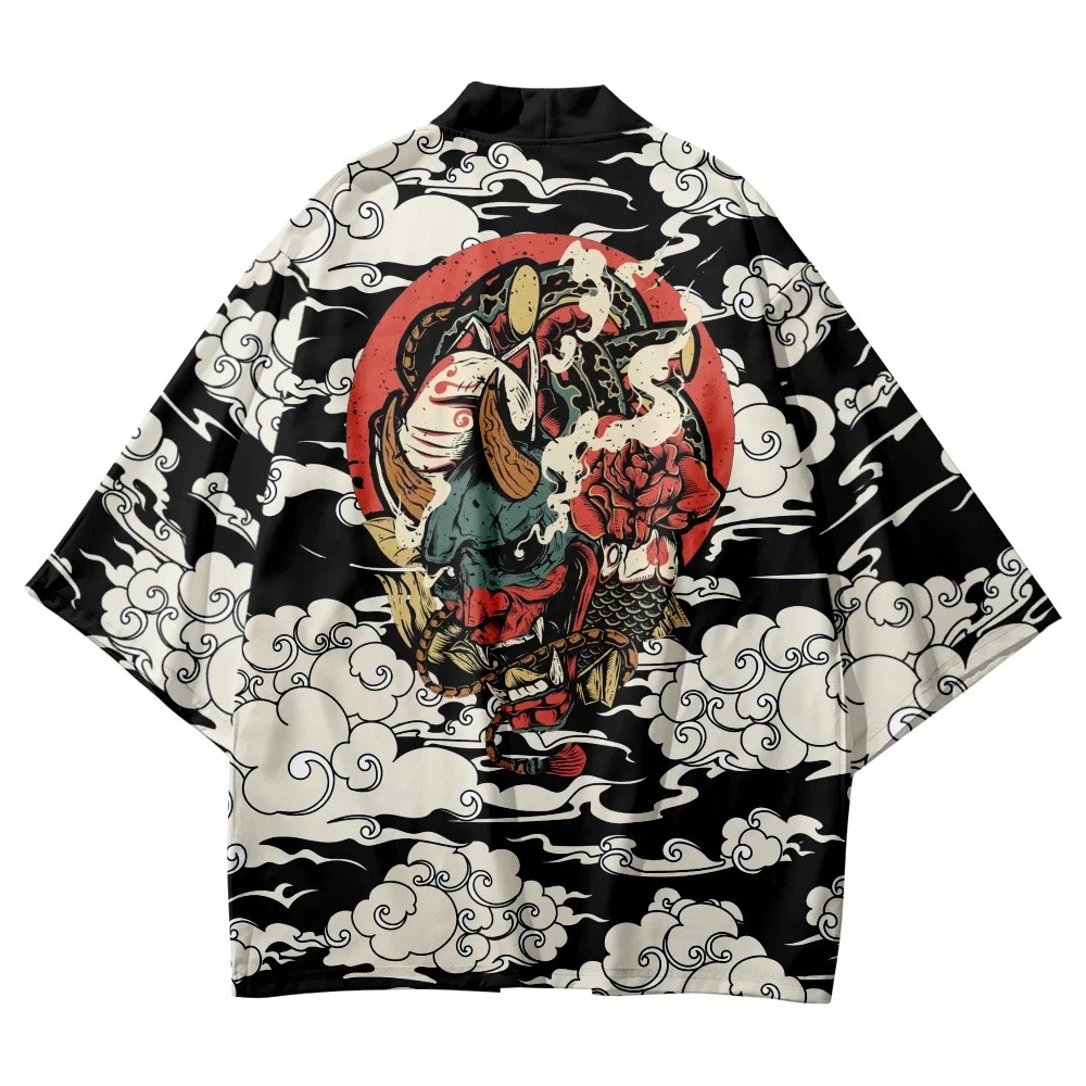 Japanese Ukiyo-e Series Element Cloak Kimono Robe Versatile Cloak