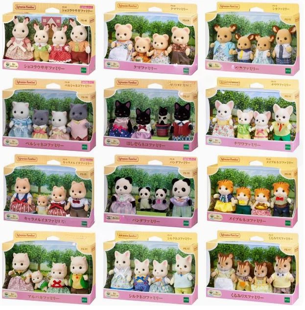 Sylvanian Families-figuras de Chica de Anime, conjunto de muebles de Critters de Calico, estatua de Pvc, modelo de colección de muñecos, adornos, regalos, Juguetes