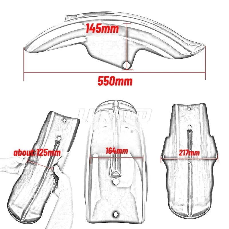 Phía Sau Đạp Chân Ô Tô Xe Máy Đa Năng Chắn Bùn ABS Ngắn Bùn Vệ Cho Bobber Xay Thịt Cafe Race Motocross Phụ Kiện Phần Khung Hình
