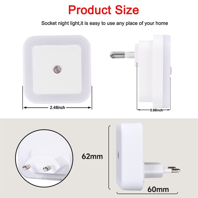 Kabelloses LED-Nachtlicht Mini-Eu-Stecker Lichts teuerung Sensor Kinderzimmer Kinderzimmer Dekoration Mitternacht Tricolor Licht