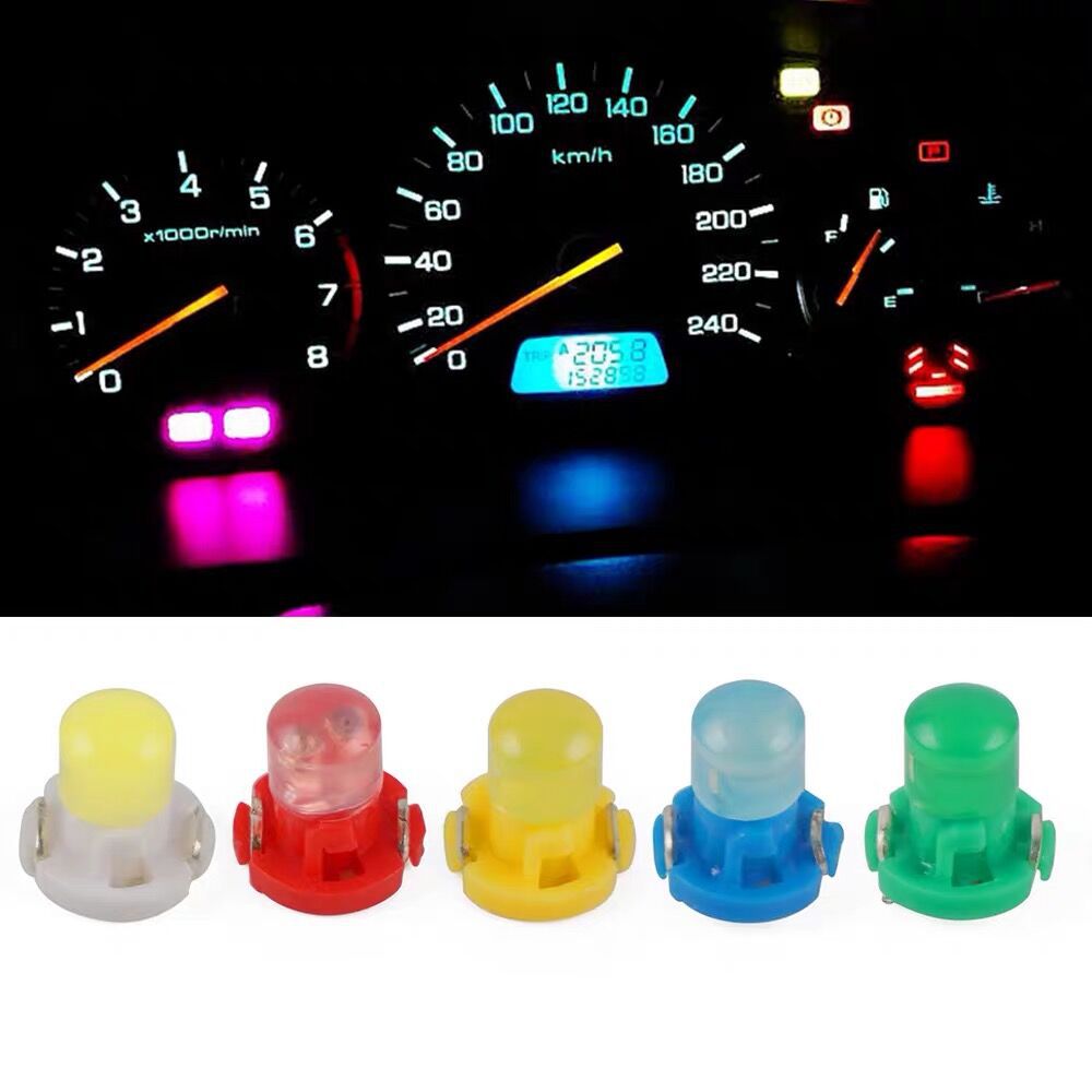 10/5 Uds T3 T4.2 T4.7 COB luces LED de Panel de instrumentos para coche indicador de tablero lámpara de Control Central luz de cuña 12V blanco rojo