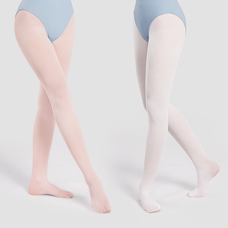 Mulheres meninas collants de balé 40d macio dança meia-calça sem costura branco rosa meias de balé respirável