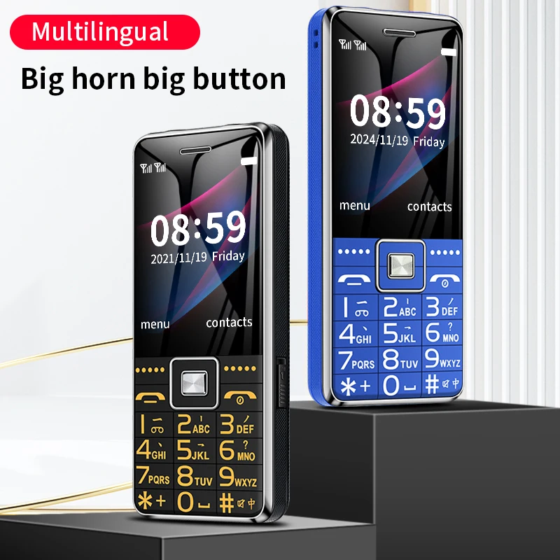 GSM 2G BAR Phone G600 Dual SIM Card 6800mAh Battery SOS Big Key 2.4Inch Screen Mobile Cellphone For Old Man Woman MP3 Recoder