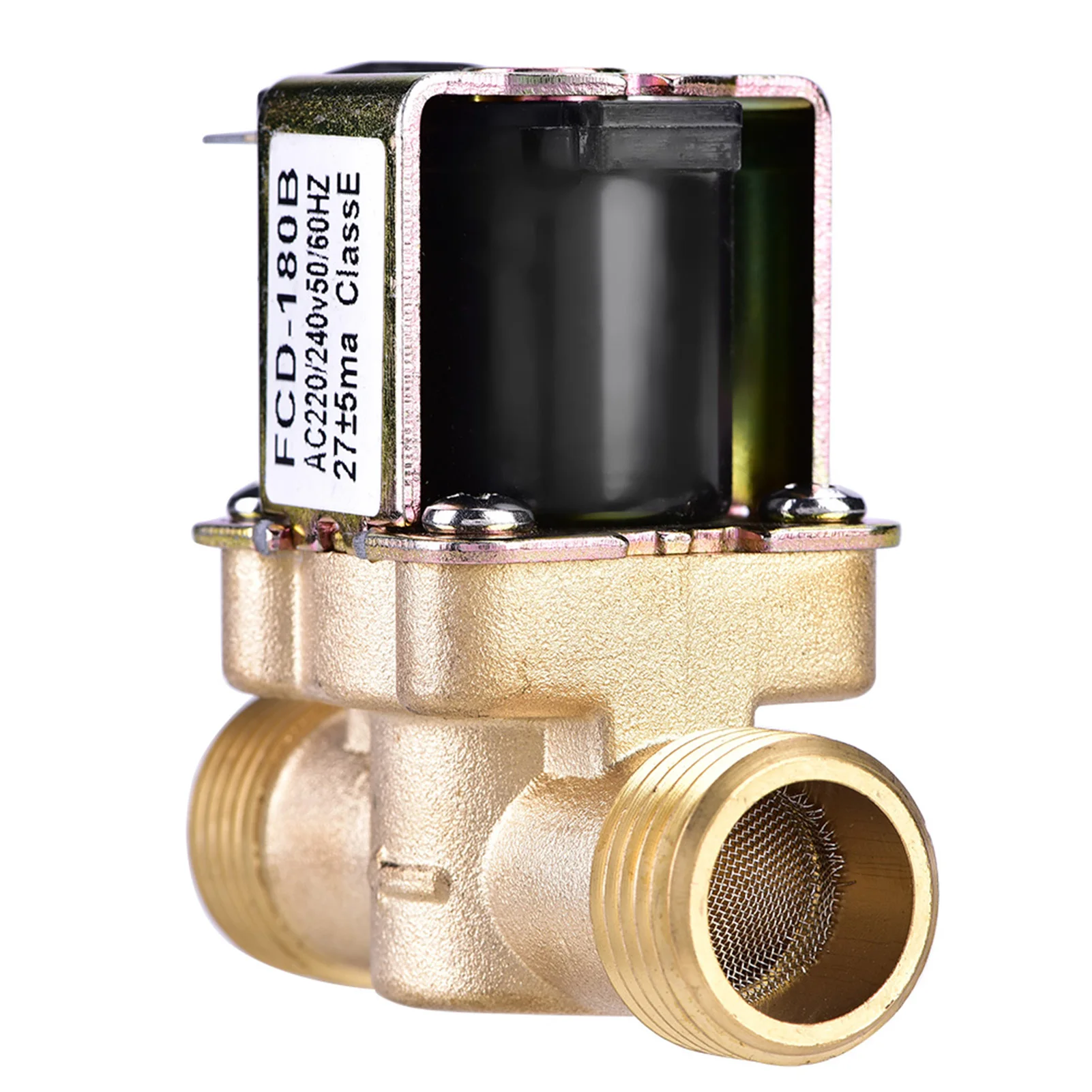Solenóide Elétrico De Latão Normalmente Fechado, Válvula Magnética Para Controle De Água, Válvula De Água AC, 1/2 In, AC 220V